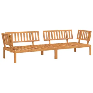 vidaXL Garten-Ecksofas aus Paletten 2 Stk. Massivholz Akazie - Braun