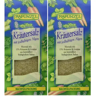 Rapunzel Kräutersalz jodiert mit 15% Kräutern und Gemüse, 500 g (Packung mit 2)