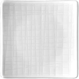 Rosenthal 11770-800001-16169 Mesh Teller, flach, quadratisch, 9 cm, weiß (Packung mit 6)