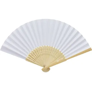 Handfächer "Carmen", Bambus PF4362 (Einheitsgröße) (Weiß) - Weiß