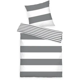 Tom Tailor Siena Wendemotiv Grau 135 x 200 cm + 80 x 80 cm
