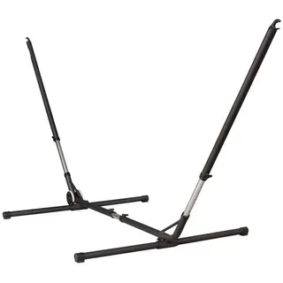 La Siesta Hängemattengestell , Anthrazit , Metall , 120x95-130x275-375 cm , Gartenmöbel, Gartenschaukeln, Hängematten