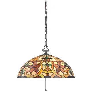 Tiffany-Stil Deckenlampe 3 Lichter klassisches Buntglas Kami - Bunt