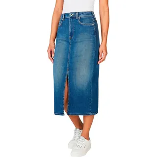 Pepe Jeans Pl901186 Midi Jeansrock Blau M Frau Blau M - Blau