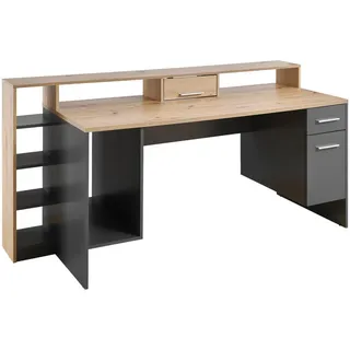 bega office Gaming-Tisch Eiche Grau