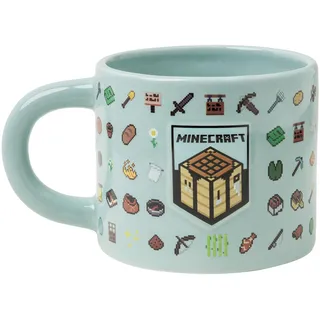 Minecraft-Becher, offiziell lizenzierte 400ml große Keramik-Kaffeetasse, geprägte Details, Videospiel-Merchandise für Gamer & Sammler, Tee, heiße Schokolade