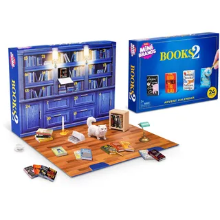 Mini Brands Mini Book Advent Calendar von ZURU | 24 Tage Ueberraschungen, taeglich Mini-Buch oder Zubehoer, 6 Lese-Zubehoer, ikonische Titel sammeln, fuer Fans & Sammler