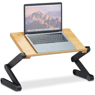 Relaxdays Laptopstädner, Notebook Ständer, Braun