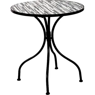 Mosaik Gartentisch Bistrotisch Balkontisch Tisch Ø60cm Stein Optik