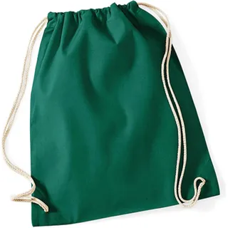 Westford Mill W110 | Baumwoll Gymsac / Turnbeutel | 37 x 46 cm - Farbe: Bottle Green - Größe: 37 x 46 cm - Grün