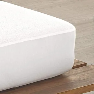Todocama Matratzenschoner, Frottee, verstellbar, 100% wasserdicht mit Anti-Milben-Behandlung, hergestellt aus Bio-Baumwolle. Bett 180 x 190/200 cm