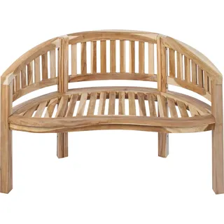 Gartenbank Bananenbank Teak 120 cm 2 Sitzer Bananenbank BANANA - Beige