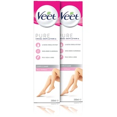 Veet Haarentfernungscreme für Beine, Arme, Achseln und Bikinizone, 2er Pack (2 x 3 ml)