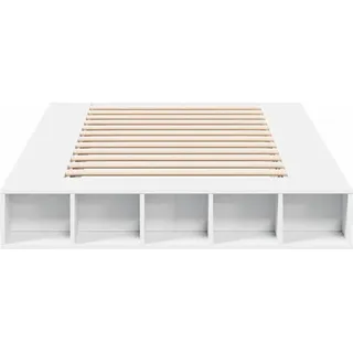 vidaXL Bettgestell Weiß 120x200 cm Holzwerkstoff - Weiß