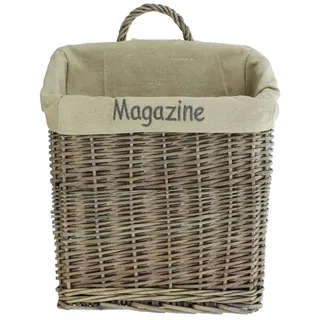 Frank Flechtwaren Zeitungshalter, Dekokorb "Magazine" Grau