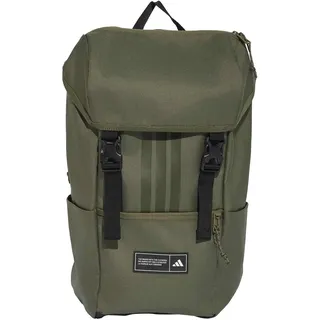 adidas Rucksack 3 Stripes Flap Backpack KG9573 - Olive Strata/Black - One size