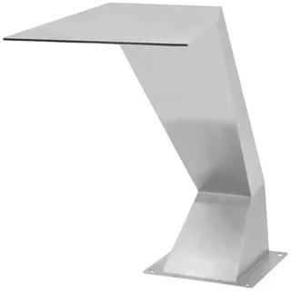 vidaXL Wasserfall Edelstahl 64x30x52 cm Silbern