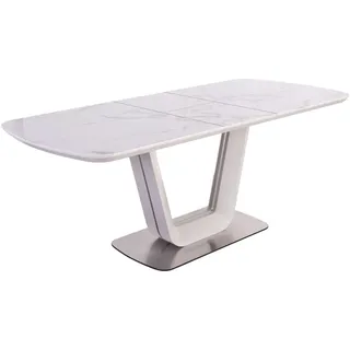 SalesFever Design Tisch 160 x 76 x 90 cm weiß/silber