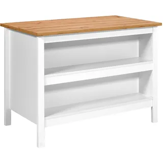 Interlink Kücheninsel Julina 124 x 75 x 82 cm Weiß/Eiche Artisan
