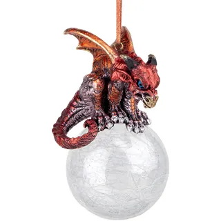 Desing Toscano Der Nachdenkliche Sitzvogel-Drache 2018 Der Nachdenkliche Sitzvogel-Drache 2018 Sammlerstück Feiertags-Schmuck, Vollfarbe, Polyresin, 9 cm
