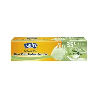 Swirl Bio-Müll-Folienbeutel mit Tragegriff, 35l/6 Beutel