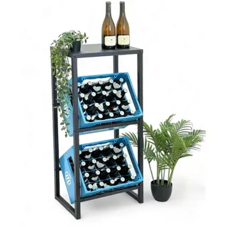 DanDiBo Ambiente Getränkekistenregal 100 x 0 x 0 cm Schwarz