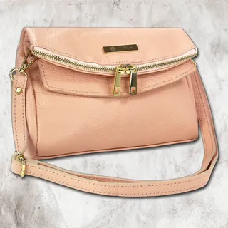Toscanto Damen Schultertasche Clutch Leder tasche rosa OTT803SA