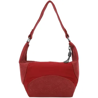 Fritzi aus Preußen Fritzi Gimmy Sky Mix Vino Hobo Bag Nylon Damen Schultertasche Alltag Shopping mit Reißverschluss verstellbarem Gurt 24 x 32 x 6 cm, Rot