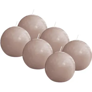 Bolsius Essentials - Glatte Kugelkerze - Hellarosa - Glänzend - 7cm - 6 Stück - 16 Stunden - dekorative Kerzen - ohne Palmöl - Mit natürlichem Pflanzenwachs