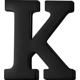 HONEY BEAR 1 Stück Buchstaben Brief Broschen Pins A bis Z, Edelstahl für Herren/Damen Anzug Hemd, Geschäft Hochzeit Geschenk,Schwarz,MEHRWEG (K 0.94inches)