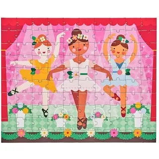 Petit Collage Puzzle Ballerina - zweiseitig, unterwegs, 100 Teile