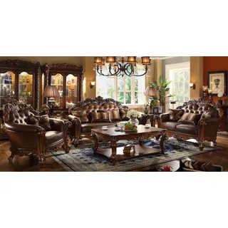 Designer Sofa Sofagarnitur 3+2 Sitzer Couch Polster Garnitur Wohnzimmer Sofas - Braun