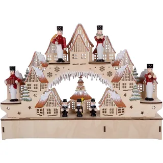 OTTO home LED Schwibbogen "Weihnachtsdeko" 1 Stk. aus Holz, mit LED Beleuchtung, Höhe ca. 21 cm, natur