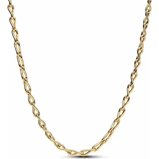 Pandora Moments Unendlichkeitshalskette aus Sterling Silber mit 14 Karat vergoldete Metalllegierung, Länge 50cm, 363052C00-50