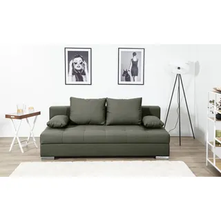 Collection AB Schlafsofa »Tania mit Bettfunktion und Bettkasten« komfortabler Sitzkomfort: Federkern-Polsterung, inklusive Rückenkissen, grün