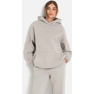 Hoodie LSCN BY LASCANA, Damen, Gr. 48/50, beige (sand), Sweatware, Obermaterial: 60% Baumwolle, 40% Polyester, unifarben, bequem normal, ohne Ausschnitt, Rippbündchen, Sweatshirts Hoodie, mit aufgesetzter Kängurutasche