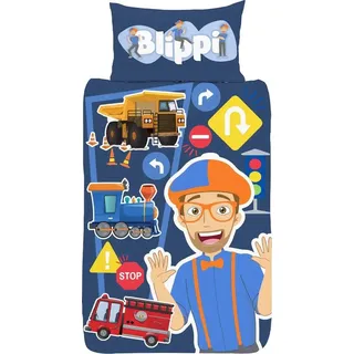Blippi - Traktor Bettwäsche, wendbar TC144 (Einzelbett) (Bunt) - Bunt