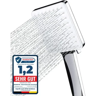 Newentor Duschkopf Regendusche [TESTSIEGER], Handbrause Duschkopf Gross, Wassersparender Duschkopf Hochdruck, Duschkopf XXL mit 6 Strahlarten (ohne Schlauch)