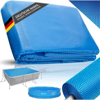 tectake® Poolabdeckung rechteckig und selbstschwimmend 160 x 260 cm