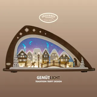 weigla günter gläser leuchtenherstellung weigla LED Schwibbogen/Lichterbogen"Winter in der Altstadt Erzgebirge garantiert