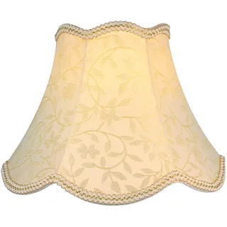 Eastlion 11.8" Retro Palace Anhänger Handgefertigte Anhänger E14/E27 Lampenschirm für Tischleuchten,Stehleuchten,Wandleuchten,15x30x21cm Beige