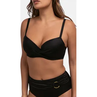 Triangel-Bikini-Top DORINA "Azores", Damen, Gr. 80, Cup C, schwarz, Microfaser, Obermaterial: 71% Polyester, 16% Elasthan, 13% Polyamid, unifarben, Bikini-Oberteile Triangel-Bikini-Top, Vorgeformte Cups