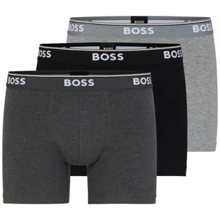 Hugo Boss Mens Power 3-Pack Bold Logo Boxer Briefs Slip, Grau/Anthrazit/Schwarz, XX-Large