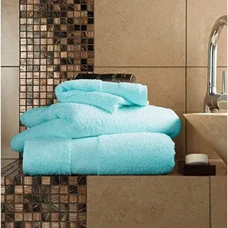 GC GAVENO CAVAILIA, Türkis, Gaveno Cavailia Miami-Handtuch, ägyptische Baumwolle, dick, saugfähig, 700 g/m, 4 Stück, Hand Towel (50x85 cm), 4