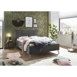 Set One by Musterring Polsterbett »Cary« wahlweise mit Matratze und Lattenrost, Füße in Eiche natur