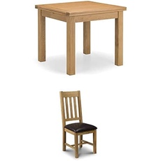 Julian Bowen Set of Astoria Flip-Top Table & 4 Dining Chairs, Oak