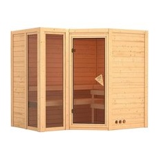 KARIBU Sauna »Kunda«, für 4 Personen, ohne Ofen - beige