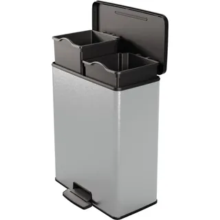 Curver Deco Bin Duo 26 l Silber