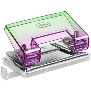 IDENA Locher Bicolor Acryl bis zu 10 Blätter pink/grün 113x60x52mm