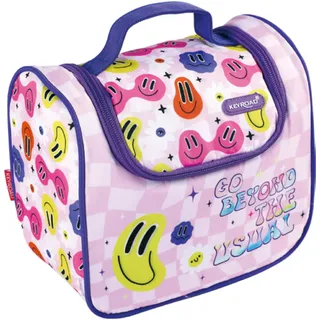 Keyroad Lunchtasche Thermo Lunchbox Kinder Tasche/Isolierte Lunchbag Kids - Kühltasche Klein Schule/ 22 x 20 x 12,5 cm/Thema: Lila Lächeln